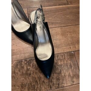 Bellini Black Slingback Pointed Toe Pumps Dressy Heels Party Shoes‎